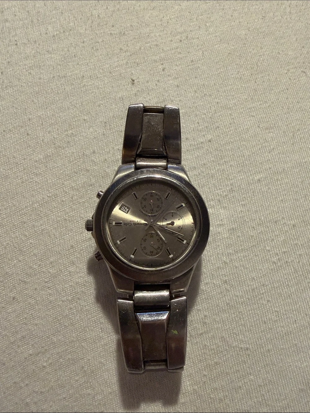 Kenneth Cole Silver Stainless Steel Chronograph Watch